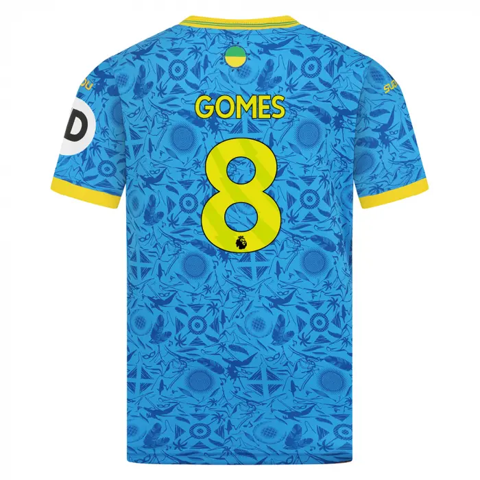 Wolverhampton Wanderers Kits Shop | 2025-26 Wolves Third Shirt – Junior GOMES 8 Wolves Jerseys and Gear
